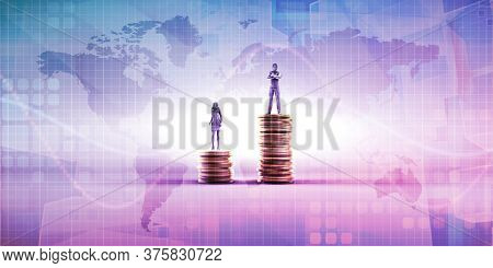 Income Inequality for Economic and Social Challenges Concept 3d Render
