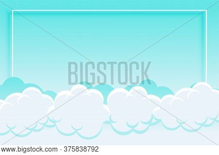 Blue Sky And Clouds Background With Text Space