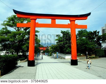 Kyoto, Japan, July 15, 2016: Fushimi Inari Taisha Temple, Kyoto. Japan