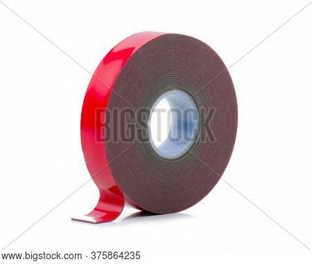 Double-sided Tape Adhesive On White Background Isolation