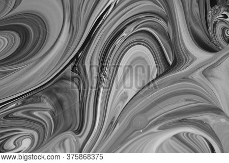 Black And White Of Two Squirled Colors