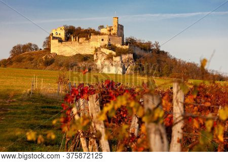 Falkenstein Castle in autumn, Austria