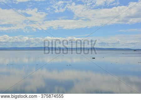The Shallow Waters Of The Wetlands Of Isola Della Cona In Friuli-venezia Giulia, North East Italy