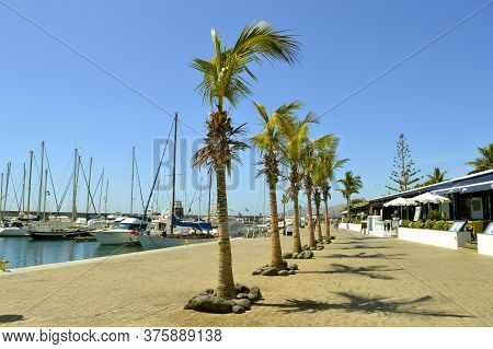 Puerto Calero, Lanzarote, Canary Islands, Spain - September 14, 2019 : Boats And Yachts In Puerto Ca