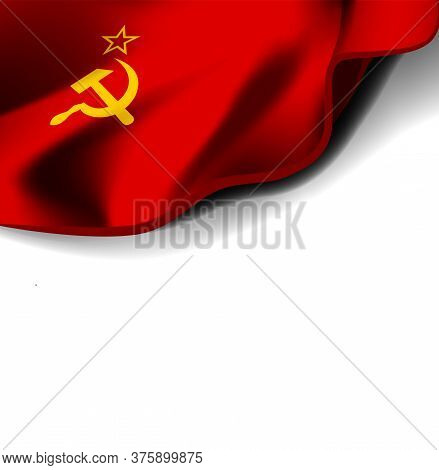 Flag Of The Ussr. Vector Soviet Union Flag On White