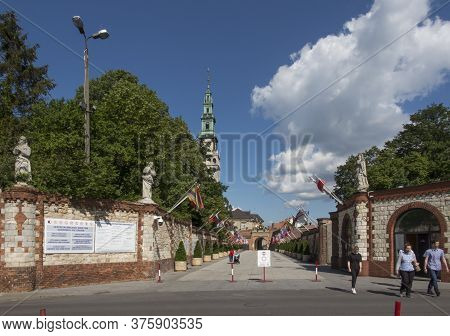 Częstochowa, Poland, June 23, 2020: Deserted Access To The Sanctuary Of The Blessed Virgin Mary At J