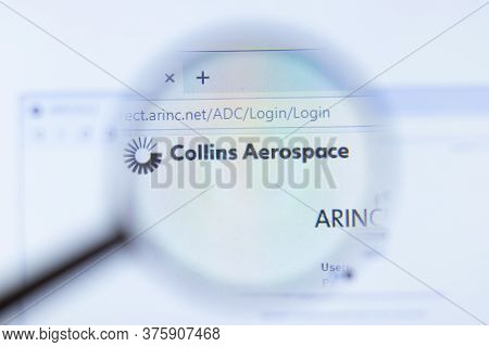 Moscow, Russia - 1 June 2020: Collins Aerospace Website With Logo , Illustrative Editorial