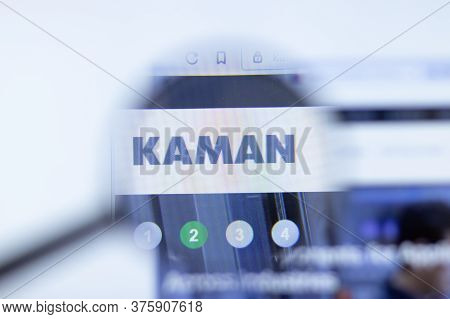 Moscow, Russia - 1 June 2020: Kaman Website With Logo , Illustrative Editorial