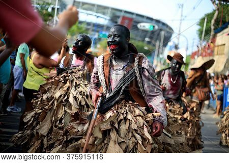Salvador, Bahia / Brazil - January 24, 2016: Cultural Group Performs The Play Nego Fugido. The Actio