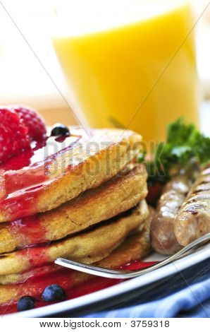 Pfannkuchen Frühstück