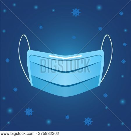 Vector Safety Mask Protect Virus Health Care Concept.