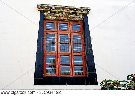 View Of Beautiful, Decorative Window At Namdroling Monastery (golden Temple), Bylakuppe, Near Kushal