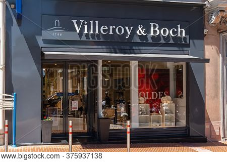Monte Carlo, Monaco - July 4, 2020: Villeroy Et Boch Store Of Ceramic Products For Bathroom