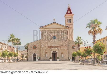 Marina Di Carrara, Italy: The Holy Family Church In Menconi Square