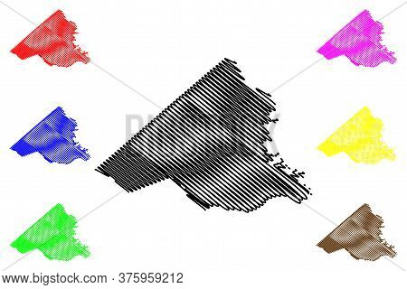 Richmond County, Georgia (u.s. County, United States Of America,usa, U.s., Us) Map Vector Illustrati