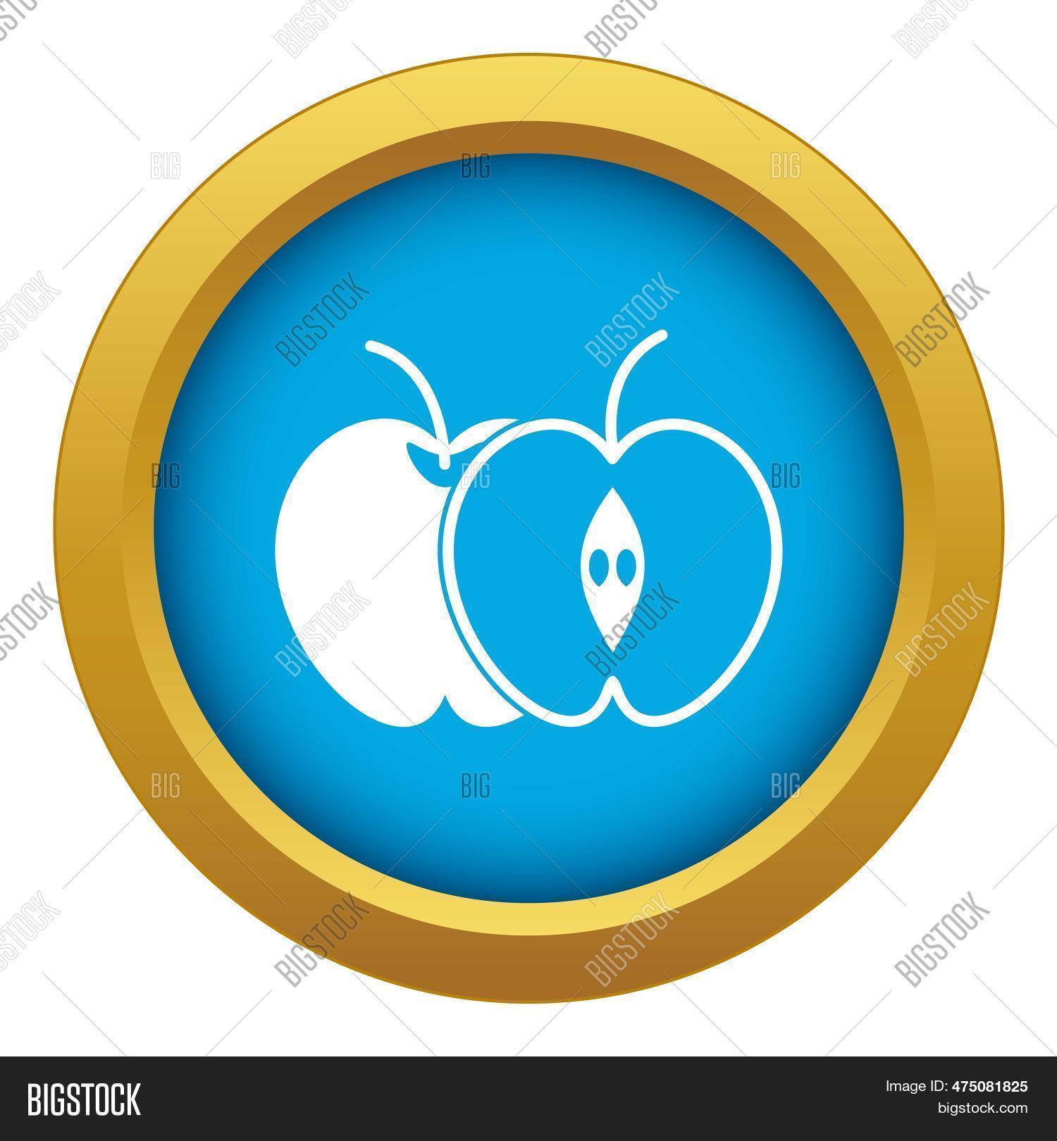 Whole Apple Half Icon Image & Photo (Free Trial) | Bigstock