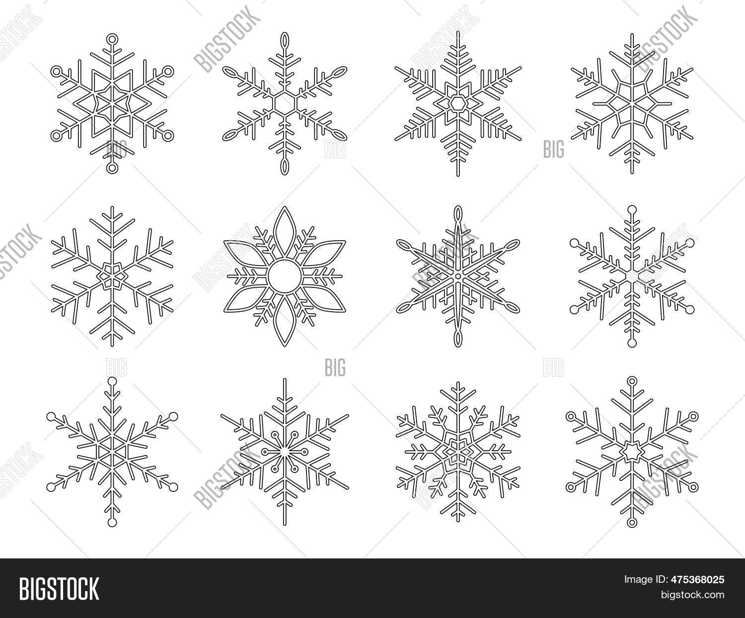 Snowflake Snow Design Vector & Photo (Free Trial) | Bigstock