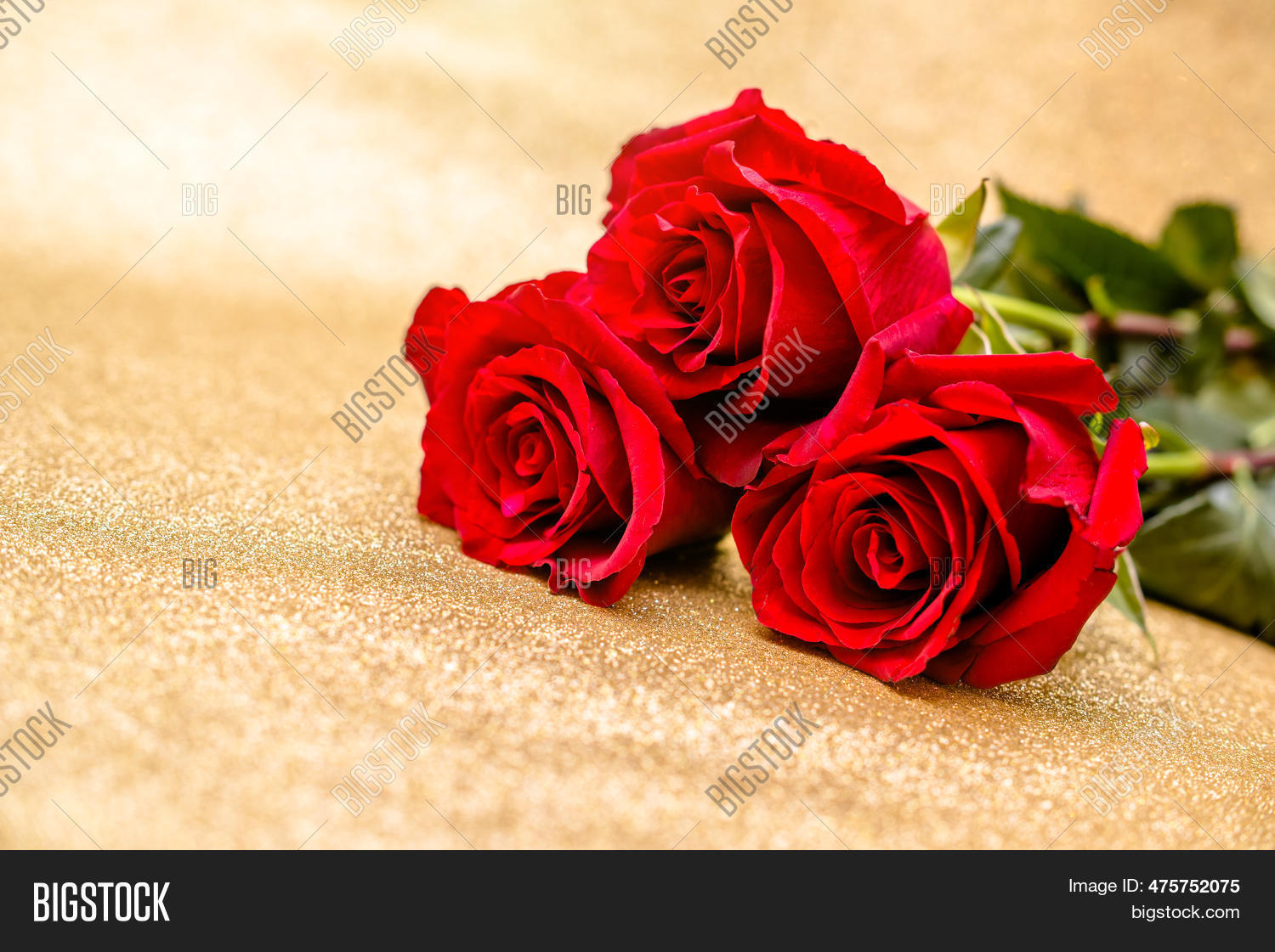 Red Rose On Shiny Gold Image & Photo (Free Trial) | Bigstock
