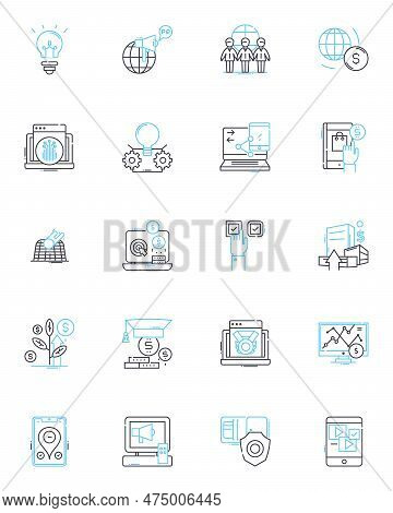 Time Sustainability Linear Icons Set. Conservation, Preservation, Efficiency, Management, Balance, R