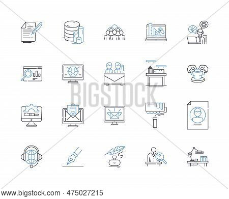 Huddle And Powwow Line Icons Collection. Collaboration, Teamwork, Meeting, Planning, Gathering, Grou