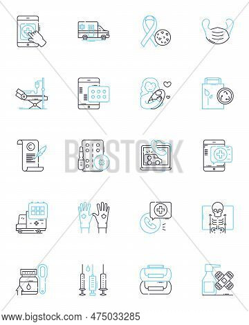 Occupational Health Linear Icons Set. Ergonomics, Safety, Prevention, Wellness, Hazards, Injury, Tra