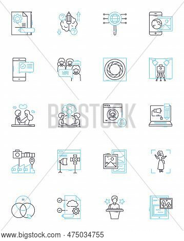 E-commerce And Online Shopping Linear Icons Set. Retail, Digital, Marketplace, Cart, Checkout, Payme
