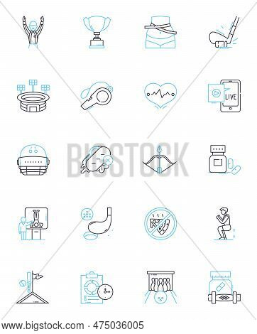 Training Industry Linear Icons Set. Workshops, Seminars, Coaching, Development, Instruction, Educati