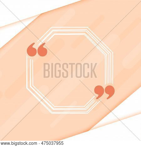 Elegant Quotation Frame Template With Text Space Vector