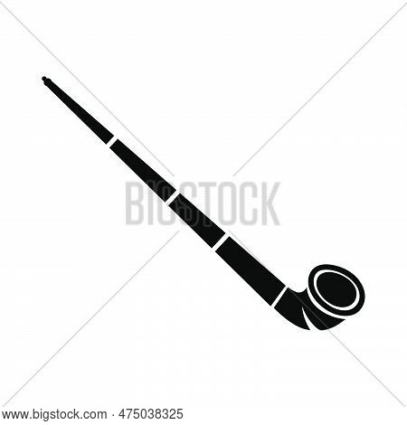 Alphorn Vector Icon. Flat Ethnic Swiss Musical Instrument On White Background..eps