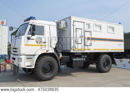 Moscow Region, Russia - August 18, 2022: Rescue Vehicle Based On Off-road Truck Kamaz-43502 At The I