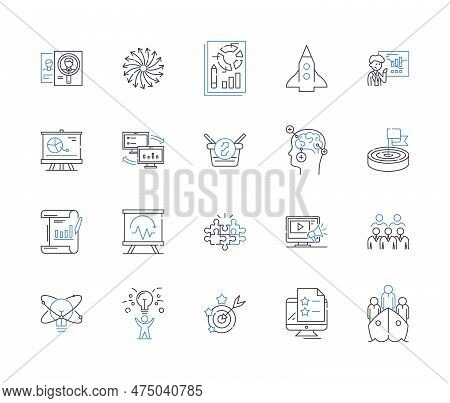 Outline Line Icons Collection. Structure, Summary, Blueprint, Skeleton, Draft, Diagram, Framework Ve