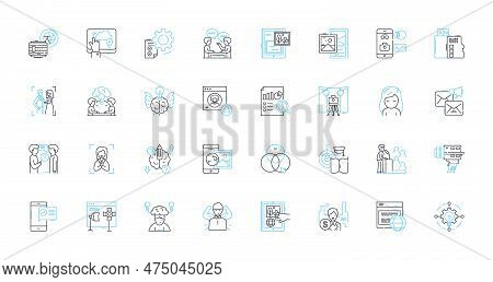 Artificial Intelligence And Robotics Linear Icons Set. Automation, Neural, Machine, Algorithm, Intel