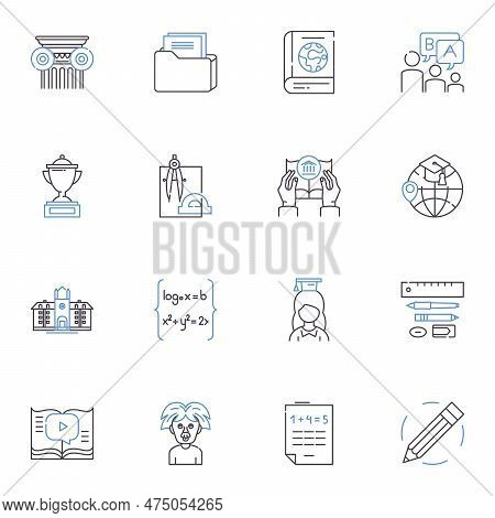 Vocational School Line Icons Collection. Certification, Apprenticeship, Trade, Skill, Job-ready, Wor