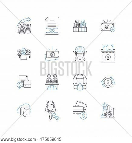 Resource Allocation Line Icons Collection. Optimization, Distribution, Assignment, Allocation, Plann
