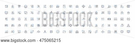 My Management Line Icons Collection. Leadership, Organization, Delegation, Communication, Decision-m