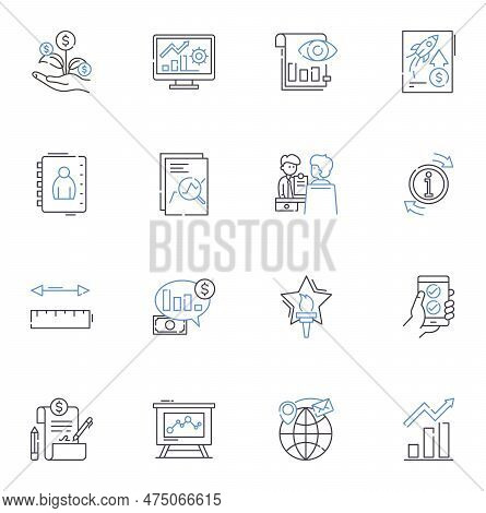 Advance Line Icons Collection. Progress, Development, Improvement, Growth, Evolution, Upgrading, Inn