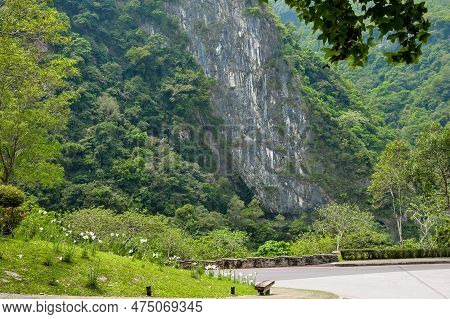 Green Mountain Gorge At The Entrance Of Taroko National Park In Hualien County, Xiulin Township, Tai