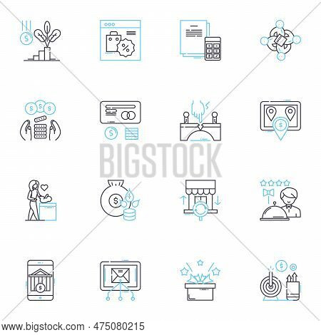 Content Marketing Linear Icons Set. Strategy, Audience, Engagement, Creation, Storytelling, Value, O