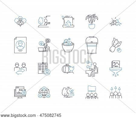 Digital Marketing Line Icons Collection. Analytics, Branding, Clickthrough, Conversion, Content, Cta