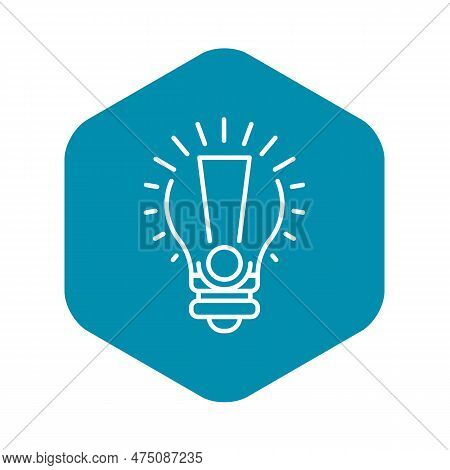 Bulb New Idea Icon. Outline Bulb New Idea Icon For Web Design Isolated On White Background