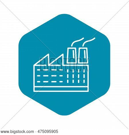 Eco Energy Factory Icon. Outline Eco Energy Factory Icon For Web Design Isolated On White Background