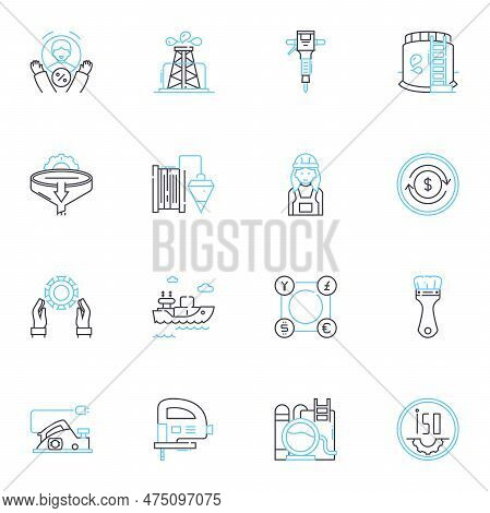 Business Intelligence Linear Icons Set. Insights, Analytics, Reporting, Metrics, Dashboards, Visuali