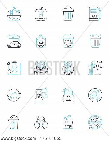 Preservation Linear Icons Set. Conservation, Maintenance, Restoration, Sustainability, Management, P
