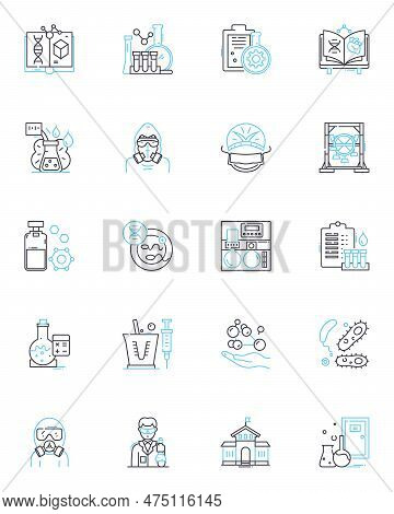 Social Science Linear Icons Set. Anthropology, Sociology, Economics, Psychology, Politics, Geography