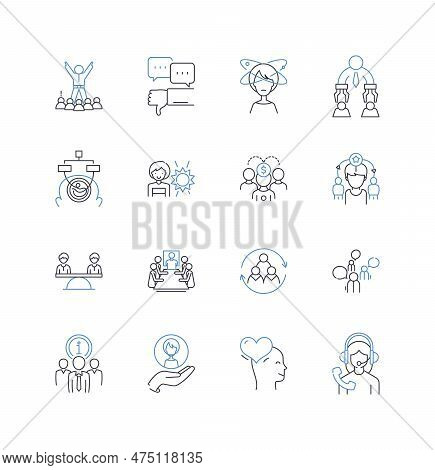Goal-setting Line Icons Collection. Ambition, Aspiration, Attainment, Aspire, Challenge, Direction, 