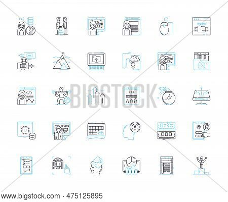 Social App Linear Icons Set. Communication, Nerking, Friends, Chatting, Groups, Profile, Likes Line 