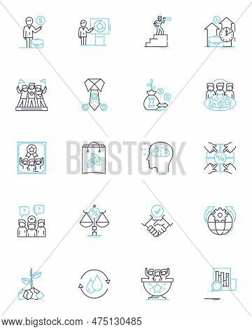 Worldwide Nerk Linear Icons Set. Connectivity, Globalization, Interconnectivity, Nerk, Collaboration