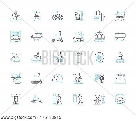 Culinary Tour Linear Icons Set. Tasting, Gastronomy, Local, Cuisine, Foodies, Flavors, Exotic Line V
