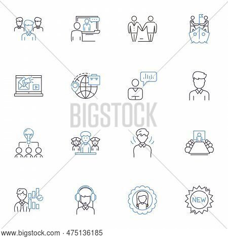 Online Store Line Icons Collection. E-commerce, Shopping, Online, Sales, Customers, Products, Discou