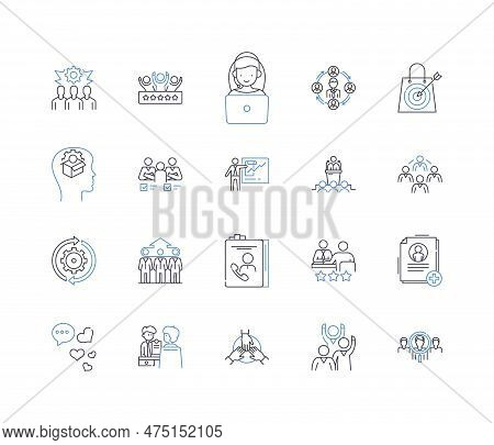 Contract Negotiation Line Icons Collection. Agreement, Bargaining, Compromise, Concession, Contracti